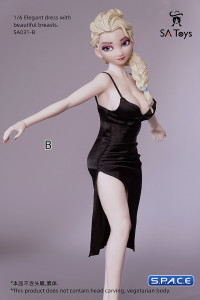 1/6 Scale elegant Dress (black)