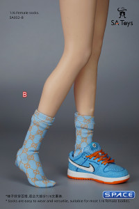 1/6 Scale Socks (blue)