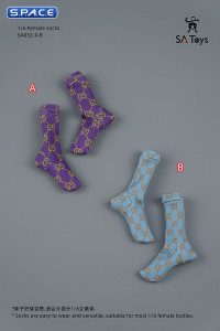 1/6 Scale Socks (blue)