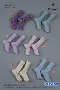 1/6 Scale Socks (blue)