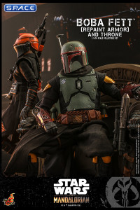 1/6 Scale Boba Fett Repaint Armor & Throne TV Masterpiece Set TMS056 (The Mandalorian)