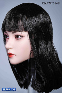 1/6 Scale Akiko Head Sculpt (black hair with pony)