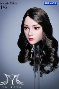 1/6 Scale Akiko Head Sculpt (dark brown curly hair)