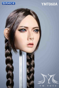 1/6 Scale Nadine Head Sculpt (brown hair with pigtail)