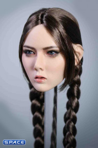 1/6 Scale Nadine Head Sculpt (brown hair with pigtail)