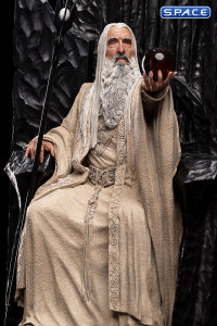 Saruman the White on Throne Statue (Lord of the Rings)