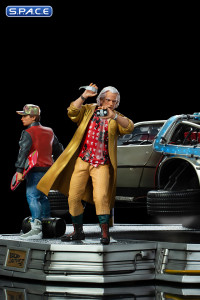 1/10 Scale DeLorean Full Set Deluxe Art Scale Statue (Back to the Future 2)