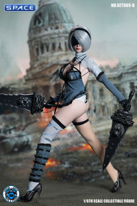 1/6 Scale blindfolded Robot Girl Character Set