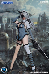 1/6 Scale blindfolded Robot Girl Character Set