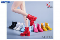 1/6 Scale Womens Platform Sole Ankle Boots (red)