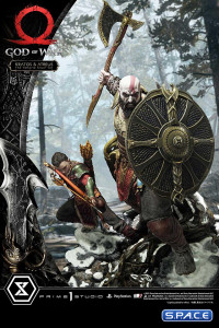 1/4 Scale Kratos & Atreus The Valkyrie Armor Set Ultimate Premium Masterline Statue (God of War)