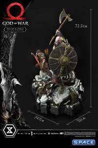 1/4 Scale Kratos & Atreus The Valkyrie Armor Set Ultimate Premium Masterline Statue (God of War)