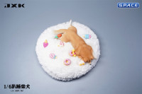 1/6 Scale Shiba Inu - sleeping on stomach (brown)