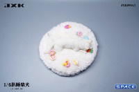 1/6 Scale Shiba Inu - sleeping on stomach (white)