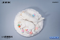 1/6 Scale sleeping Shiba Inu Set (white)