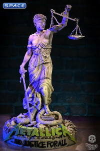 Lady Justice Rock Iconz on Tour Statue (Metallica)