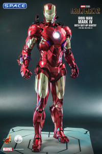 1/4 Scale Iron Man Mark IV with Suit Up Gantry QS021 (Iron Man 2)