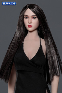 1/6 Scale Jennica Head Sculpt (long black hair)