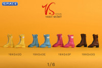 1/6 Scale female Zipper Boots (yellow)