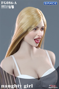 1/6 Scale Naughty Girl Yoki Head Sculpt (blonde hair)