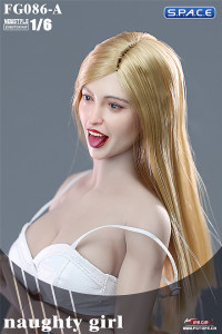 1/6 Scale Naughty Girl Yoki Head Sculpt (blonde hair)