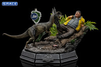 1/10 Scale Dennis Nedry meets the Dilophosaurus Deluxe Art Scale Statue (Jurassic Park)