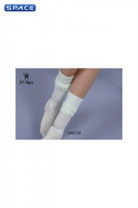 1/6 Scale unisex fashion printed Socks (mint)