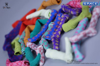1/6 Scale unisex fashion printed Socks (patterned blue)