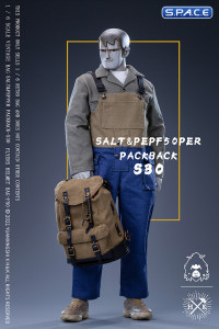 1/6 Scale Vintage Bag Salt & Pepper Backpack S30 (brownish green oil wax cloth)