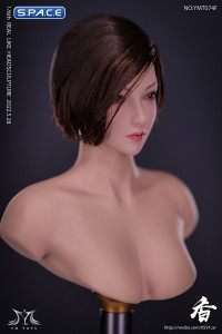 1/6 Scale Natsuki looking straight Head Sculpt (brown asymmetrical shag)