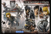 1/4 Scale Eren, Mikasa & Armin Ultimate Premium Masterline Statue (Attack on Titan)