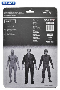 3er Komplettsatz: Retro Glow in the Dark Serie 1 (Universal Monsters)