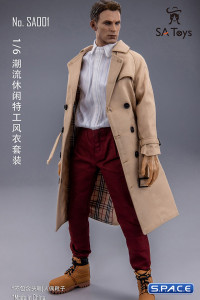 1/6 Scale male Trench Coat Set (beige)