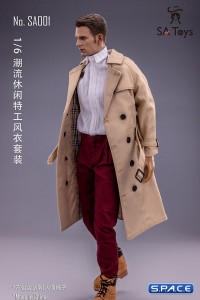 1/6 Scale male Trench Coat Set (beige)