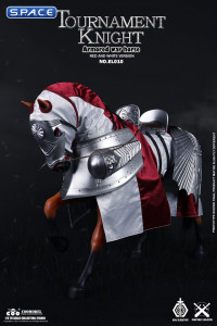 1/6 Scale Armored War Horse of Tournament Knight - Red & White Version (Empire Legend)