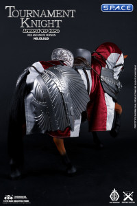 1/6 Scale Armored War Horse of Tournament Knight - Red & White Version (Empire Legend)