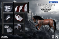 1/6 Scale Armored War Horse of Tournament Knight - Red & White Version (Empire Legend)