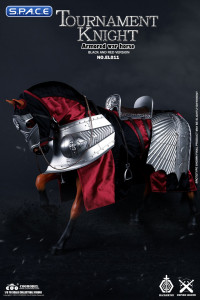 1/6 Scale Armored War Horse of Tournament Knight - Black & Red Version (Empire Legend)