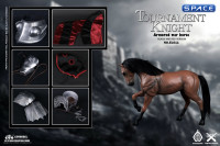 1/6 Scale Armored War Horse of Tournament Knight - Black & Red Version (Empire Legend)