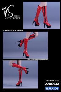 1/6 Scale Plateau Boots (red)