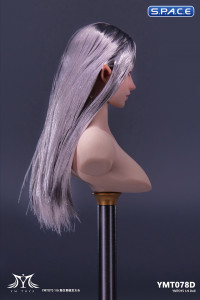 1/6 Scale Elf Twin Ai Head Sculpt (silver hair)