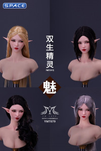 1/6 Scale Elf Twin Mei Head Sculpt (blonde hair)