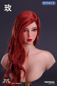 1/6 Scale red eye Rose Head Sculpt (long red hair)