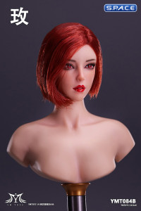 1/6 Scale red eye Rose Head Sculpt (short red hair)