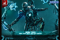 1/6 Scale Neon Tech Iron Man with Suit-Up Gantry Movie Masterpiece MMS672D50 (Iron Man 2)