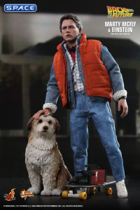 1/6 Scale Marty McFly & Einstein Movie Masterpiece Set MMS573 (Back to the Future)