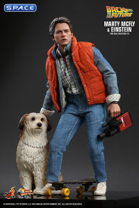 1/6 Scale Marty McFly & Einstein Movie Masterpiece Set MMS573 (Back to the Future)