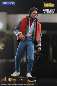 1/6 Scale Marty McFly & Einstein Movie Masterpiece Set MMS573 (Back to the Future)