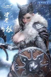 1/6 Scale female Berserker & Snow Wolf (Cold Winter Wolf)