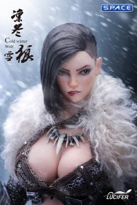 1/6 Scale female Berserker & Snow Wolf (Cold Winter Wolf)